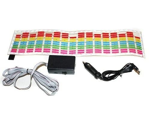 Еквалайзер на скло авто, світломузика, 70х16 см Різнобарвний