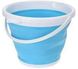 Ведро 10 литров туристическое складное Collapsible Bucket Голубое