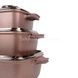 Набор кастрюль с крышками 6 предметов Top Kitchen TК00025 Пудровый