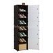 Полка для обуви закрытая разборная 42*28*152см 7-shoe rack LY-1045 Черная