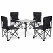 Стол +4 стула раскладные туристические Folding table and chair AND 70-50 Черный