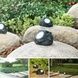 Светильник садовый с солнечной панелью Камень Garden light stone Серый