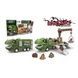Набор Парковка 3 машинки, звук и подсветка SJ692 A-1 Dinosaur Adventure Зеленый