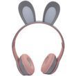 Навушники дитячі бездротові із заїччими вушками Bluetooth P47R Сірі