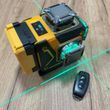 Лазерный уровень нивелир аккмуляторный с магнитной подставкой 4D Черный с желтым