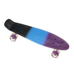 Пенні Борд Best Board 27, двосторонній забарвлення, колеса PU світяться (Чорний-Блакитний-Фіолетовий)