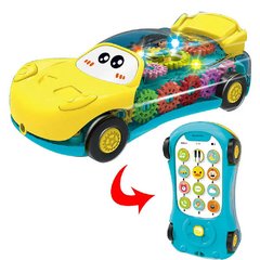 Іграшка машинка-телефон Тачки з шестерні Жовта