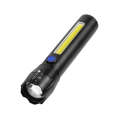 Ручний акумуляторний ліхтарик із бічним діодом Power style MX-C83-COB