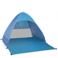 Самораскладная двухместная пляжная палатка с защитой от ультрафиолета - размер 150/165/110 Синяя