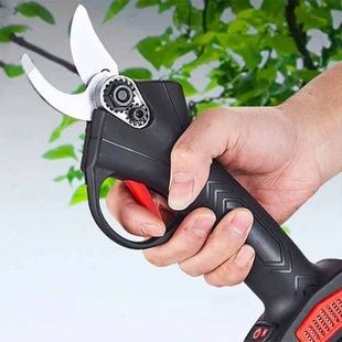 Секатор аккумуляторный с 2 аккумуляторами 48V в чемодане Lithium Scissors Черный с красным