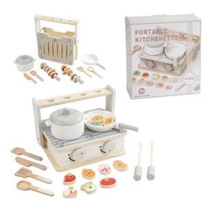 Игрушка деревянная Кухня с аксессуарами С 65831 Белая 20663