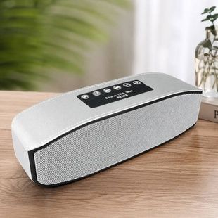 Bluetooth-колонка акумуляторна 6Вт, USB, microSD, AUX, 1200мАч S2026 Сіра