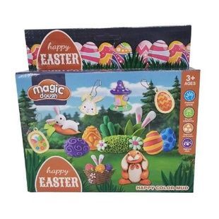 Набор теста для лепки 4 цвета с формочками Happy Easter