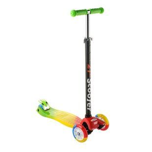 Самокат детский Best Scooter 0072Е колёса PU светятся Зелено-желто-красный