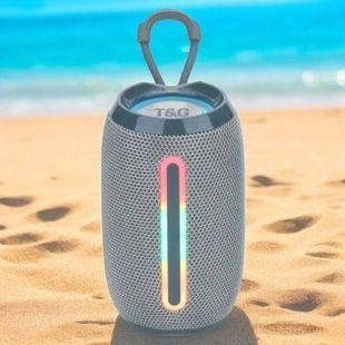 Колонка Bluetooth з функцією speakerphone з радіо RGB TG653 Сіра