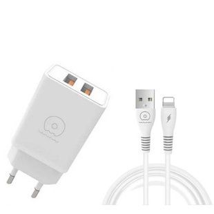 Сетевое зарядное устройство WUW T55 + Кабель Lightning