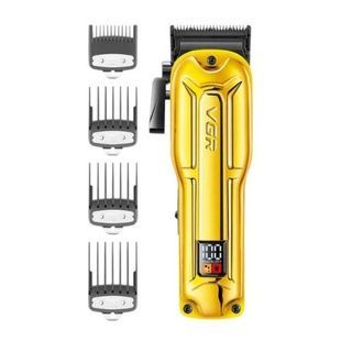 Машинка для стрижки з LED-дисплеєм та 4 змінними насадками 2500 mAh VGR V-138 GOLD Золота