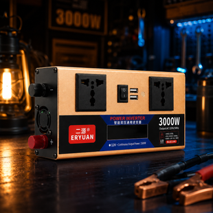 Преобразователь напряжения с 12V&rarr;220V 3000W с дисплеем EYURAN EY-3000W Оранжевый