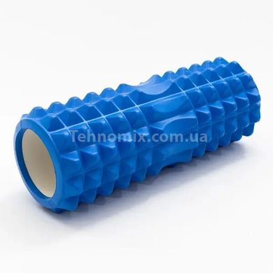Ролик массажный для йоги, фитнеса (спины и шеи) OSPORT (30*9 см) Голубой