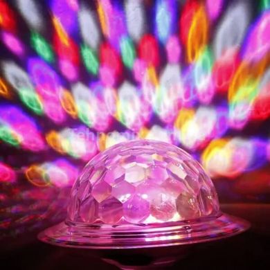 Диско шар в патрон LED UFO Bluetooth Crystal Magic Ball E27 0926 с пультом