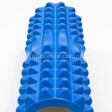 Ролик масажний для йоги, фітнесу (спини та шиї) OSPORT (30*9 см) Блакитний