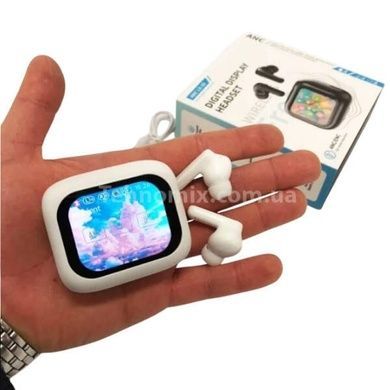 Бездротові навушники з дисплеєм LX10 TWS Earbuds LED White