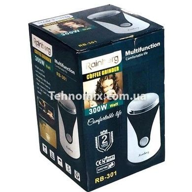 Кофемолка Rainberg RB-301 300 Вт Белая с черным