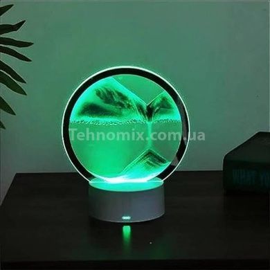 Лампа настольная Песочные горы 3D RGB ночник с USB Зеленый песок