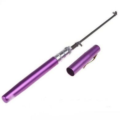 Складна міні вудка 97 см Fishing Rod In Pen Case Purple
