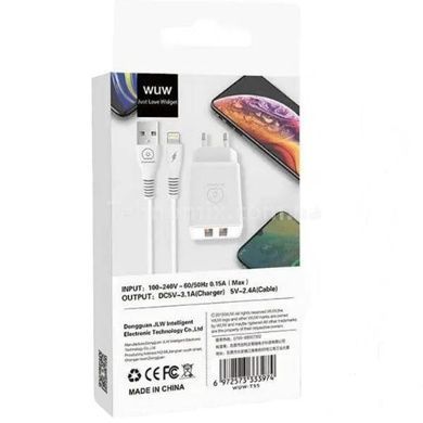 Сетевое зарядное устройство WUW T55 + Кабель Lightning