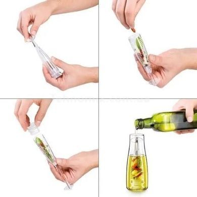 Бутылка для масла с отсеком для трав Simple Glass Oil Bottle Зеленая