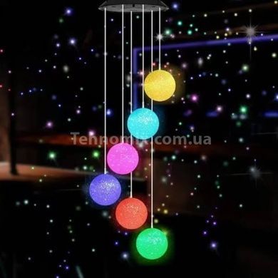 Підвісна лампа на сонячній панелі з кулями LED