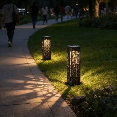 Набор садовых декоративных светильников 4шт garden light 10 Черные