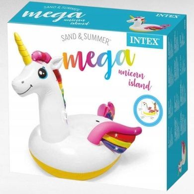 Плотик надувной детский Единорог 201*140*97см Intex 57561 NP Разноцветный
