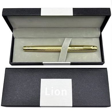 Ручка кулькова металева в подарунковому футлярі Lion 870 Золота