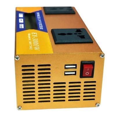 Преобразователь напряжения с 12V/24V&rarr;220V 3000W с дисплеем EYURAN EY-3000W Оранжевый