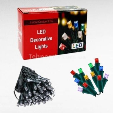 Новорічна світлодіодна гірлянда 400LED Чорний провід, мультиколор
