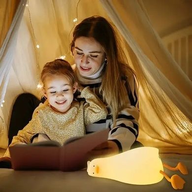 Ночник силиконовый Уставшая Уточка с таймером выключения