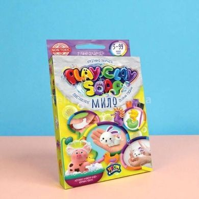 Набір для дитячої творчості Пластелінове мило 4 кольори PLAY CLAY SOAP PCS-02-04U Danko Toys Жовта коробка