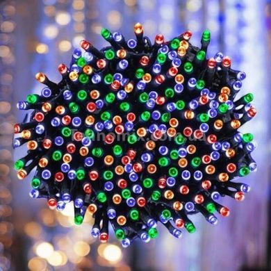Новорічна світлодіодна гірлянда 400LED Чорний провід, мультиколор