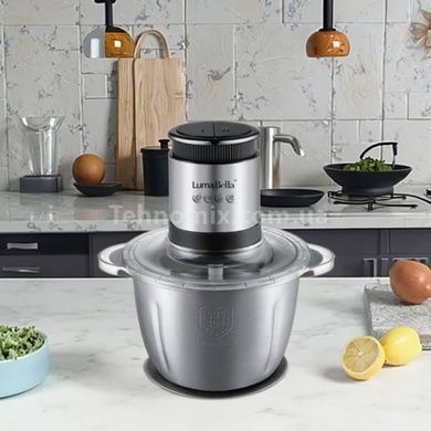 Измельчитель электрический с двумя чашами 3л+0,6л 1000Вт Luma Bella LB-56014 Серый
