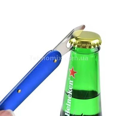 Набор туристический 3в1 ложка, вилка, нож в чехле 9,5см K8003 Black/Blue/Red/Grey Синий