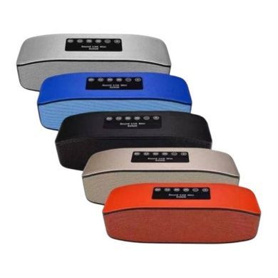 Bluetooth-колонка акумуляторна 6Вт, USB, microSD, AUX, 1200мАч S2026 Сіра