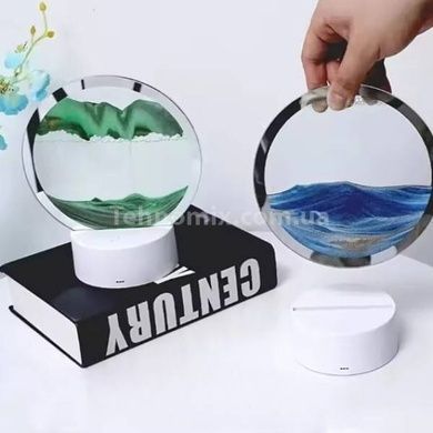Лампа настольная Песочные горы 3D RGB ночник с USB Зеленый песок