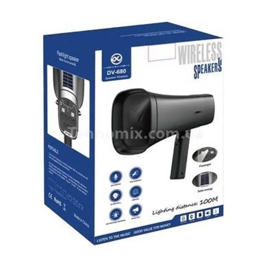 Мегафон на солнечной батарее Bluetooth DV680 Черный