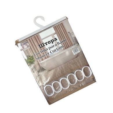 Фіранка-шторка душова 180x180см AND 06 Золото