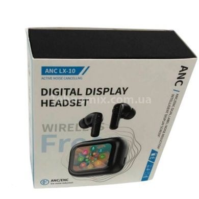 Бездротові навушники з дисплеєм LX10 TWS Earbuds LED White
