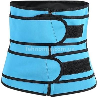 Утягивающий пояс для похудения Waist training corset Голубой-черный S