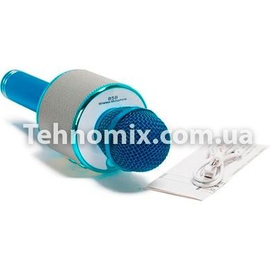 Караоке - мікрофон WS 858 microSD FM радіо Блакитний