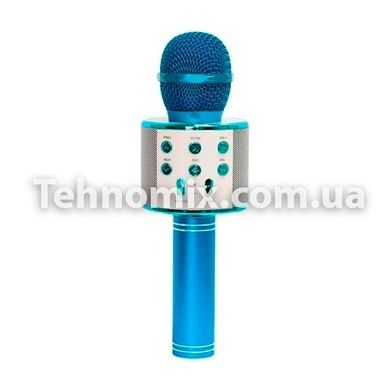 Караоке - мікрофон WS 858 microSD FM радіо Блакитний